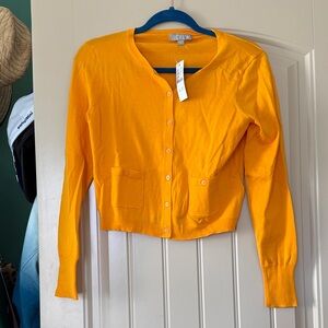 J.Crew Tennessee Orange Cropped Cardigan